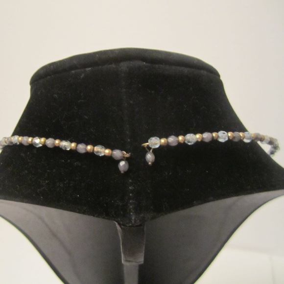 Dainty Crystal Necklace Earrings Set Vintage VTG - Picture 7 of 7